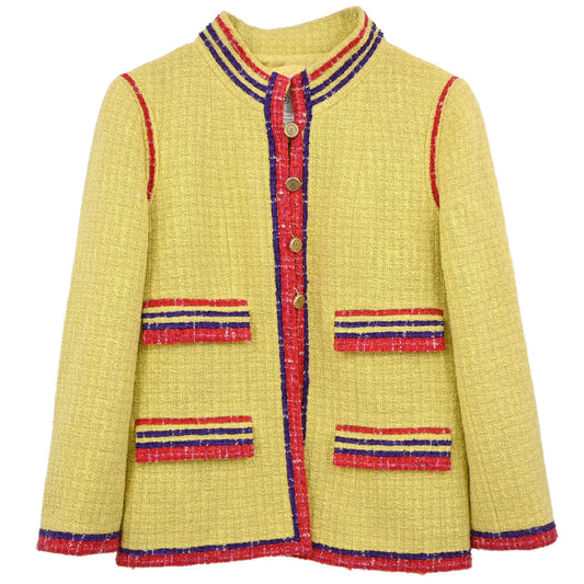 Chanel 2006 Jacket Tweed Yellow #36