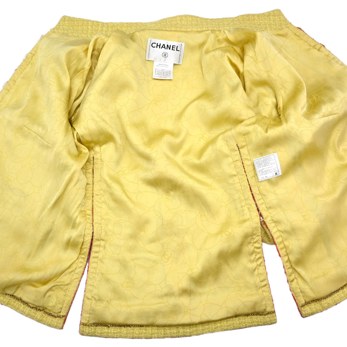 Chanel 2006 Jacket Tweed Yellow #36