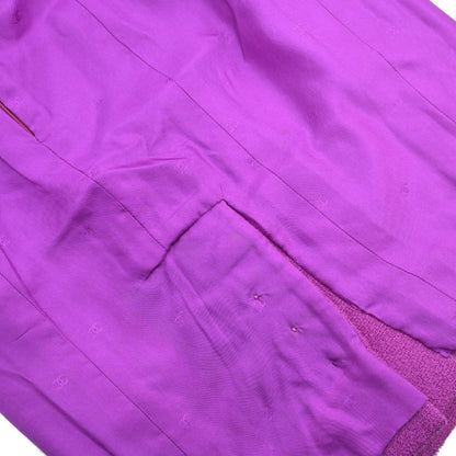 Chanel 1996 Setup Suit Jacket Skirt Tweed Velvet Purple #34