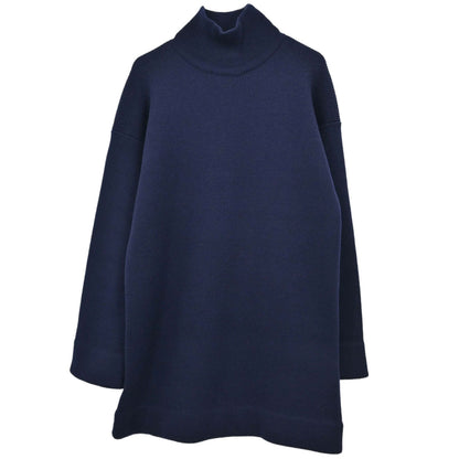 Chanel Turtleneck Sweater Knit Top Navy