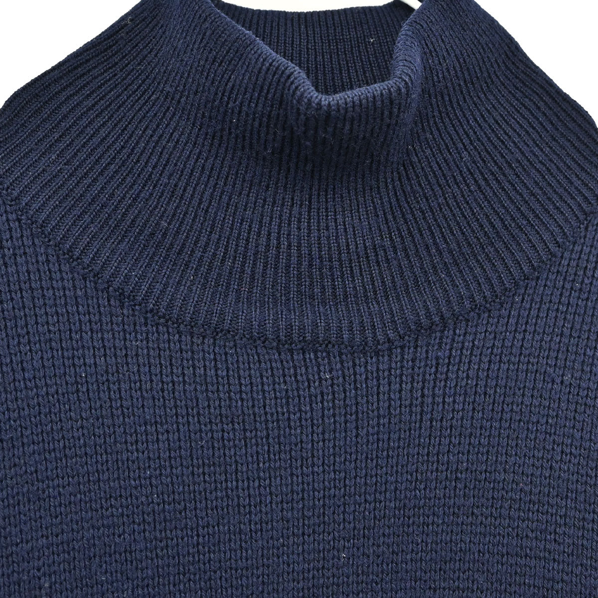 Chanel Turtleneck Sweater Knit Top Navy