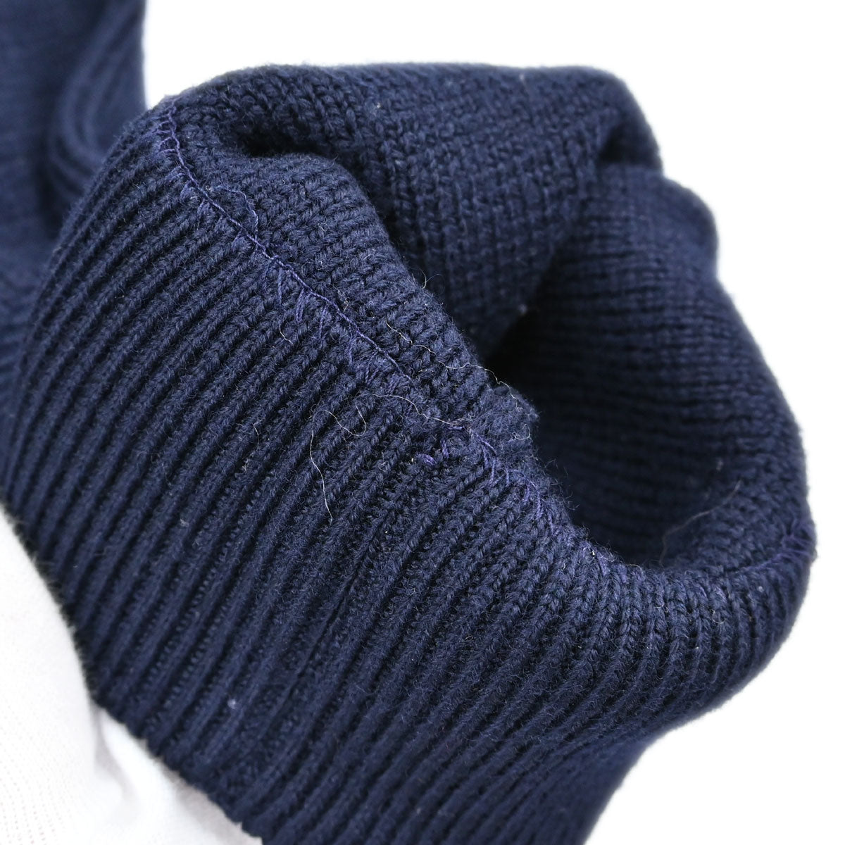 Chanel Turtleneck Sweater Knit Top Navy