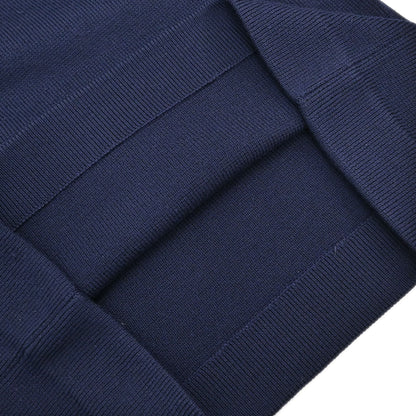 Chanel Turtleneck Sweater Knit Top Navy