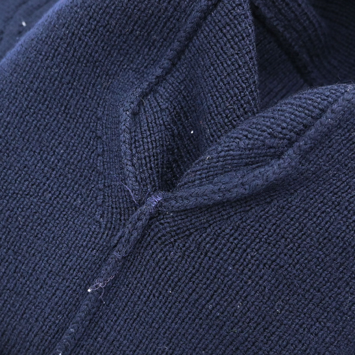 Chanel Turtleneck Sweater Knit Top Navy