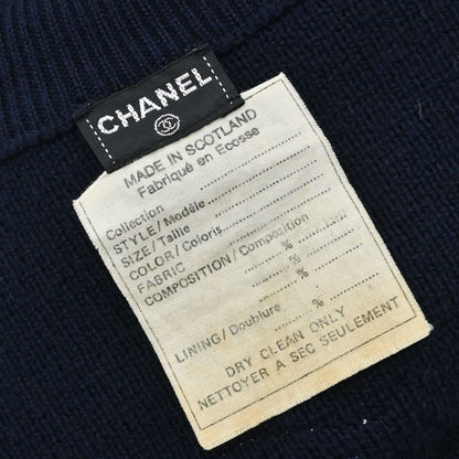 Chanel Turtleneck Sweater Knit Top Navy
