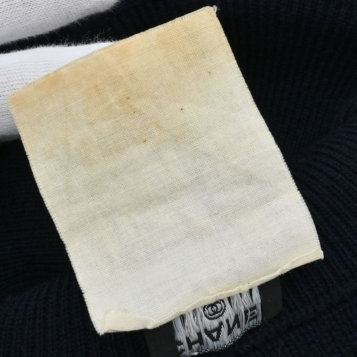 Chanel Turtleneck Sweater Knit Top Navy