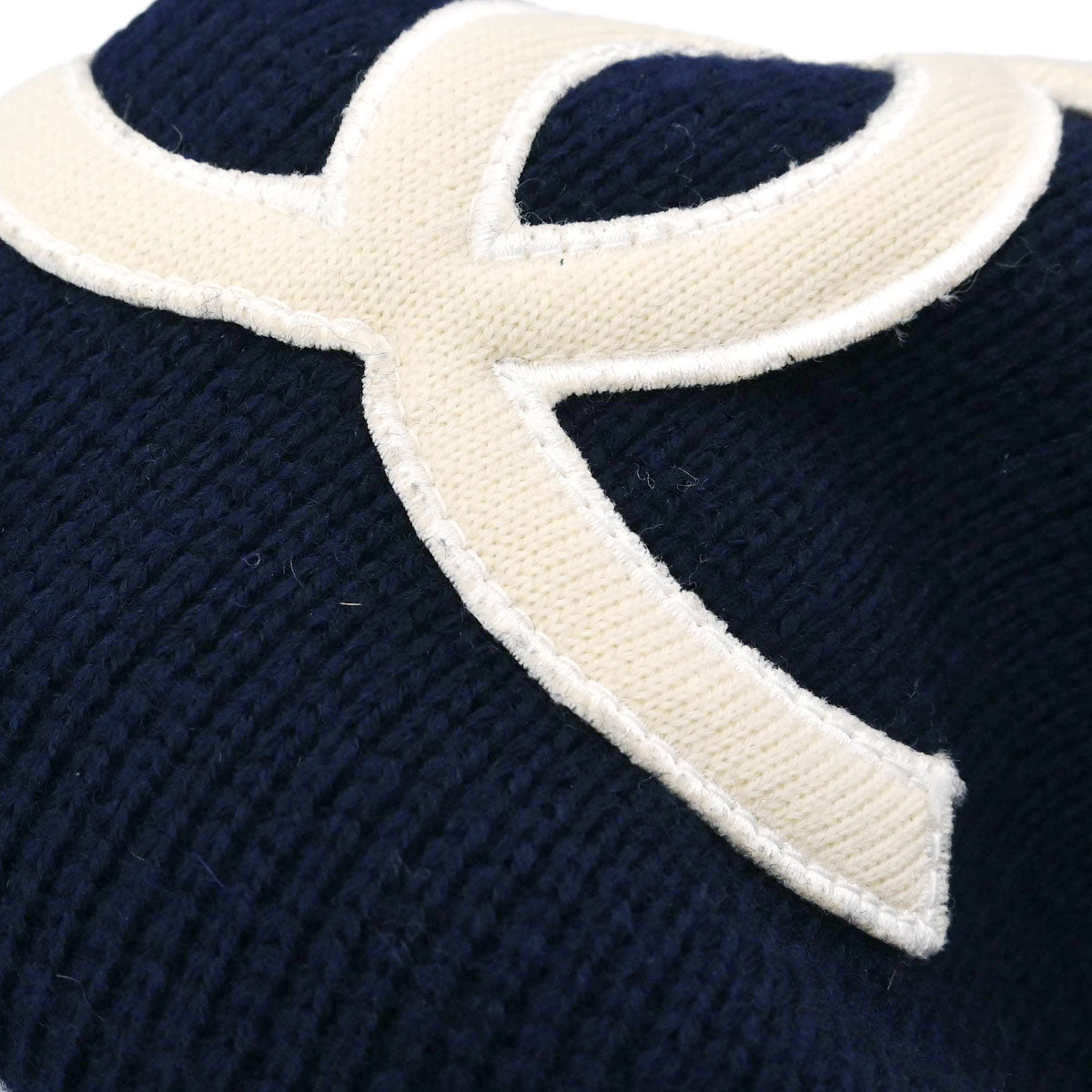 Chanel Turtleneck Sweater Knit Top Navy