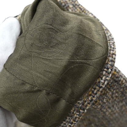Chanel 2003 Single Breasted Tweed Jacket Brown #40