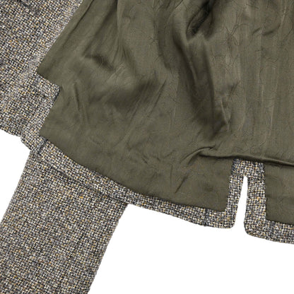 Chanel 2003 Single Breasted Tweed Jacket Brown #40