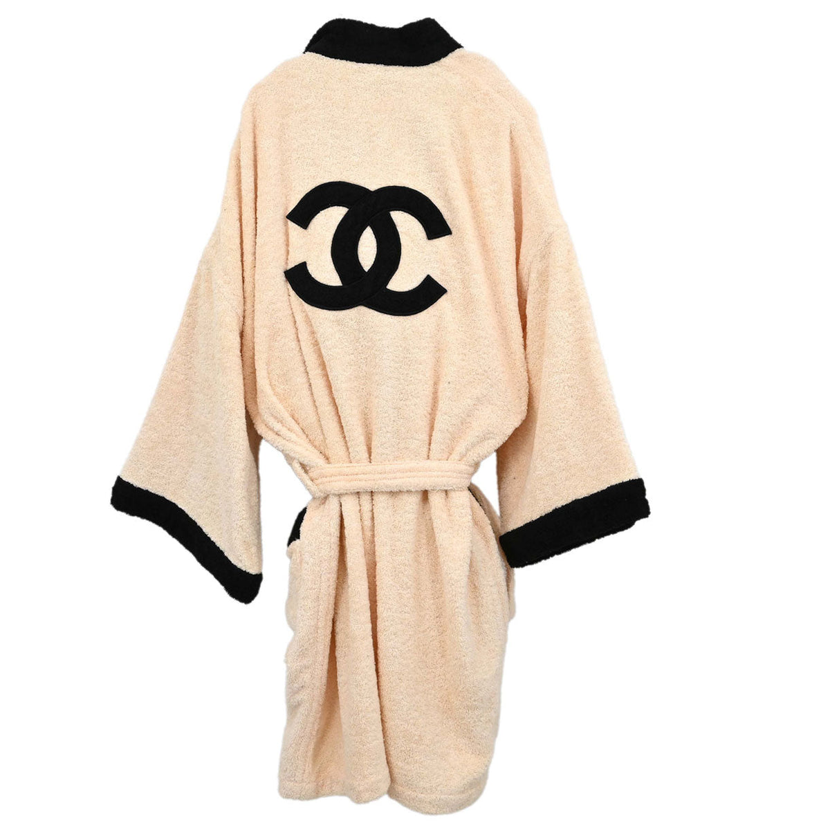 Chanel Belted Bathrobe Style Coat Gown Ivory 28 #38