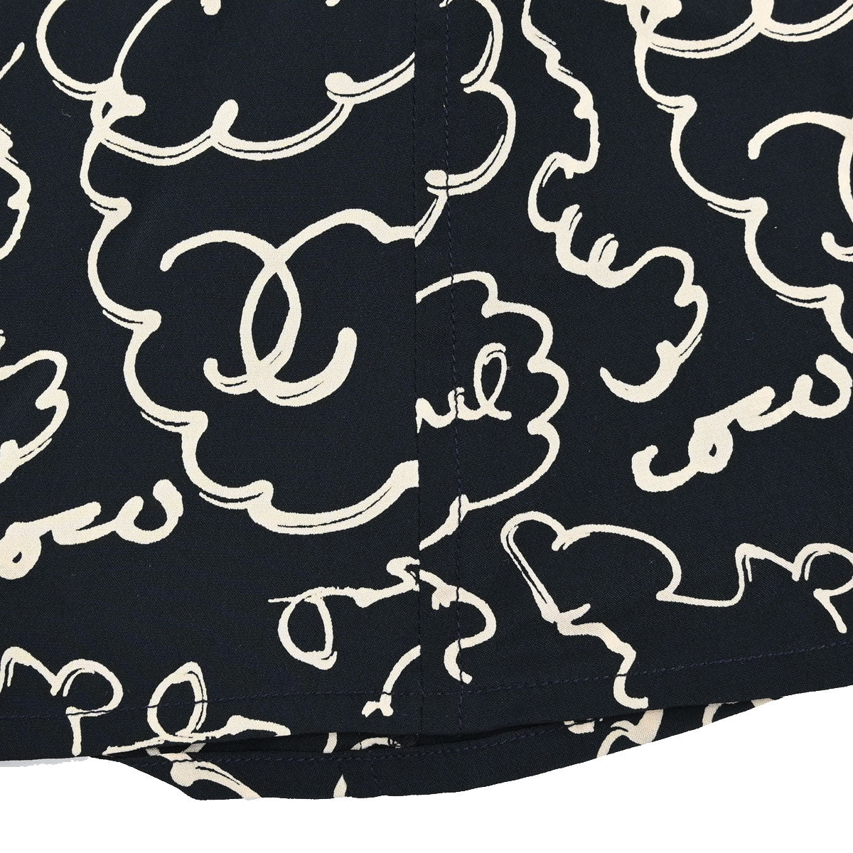 Chanel Short Pants All-over Print Black #38