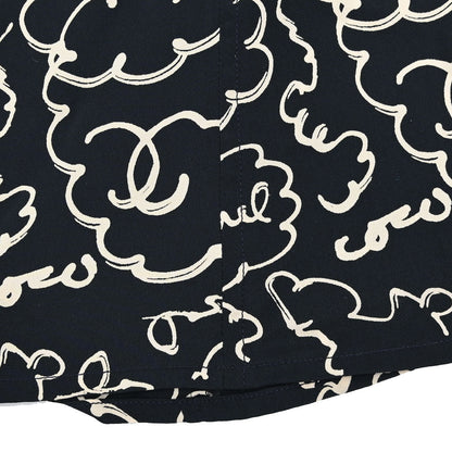 Chanel Short Pants All-over Print Black #38