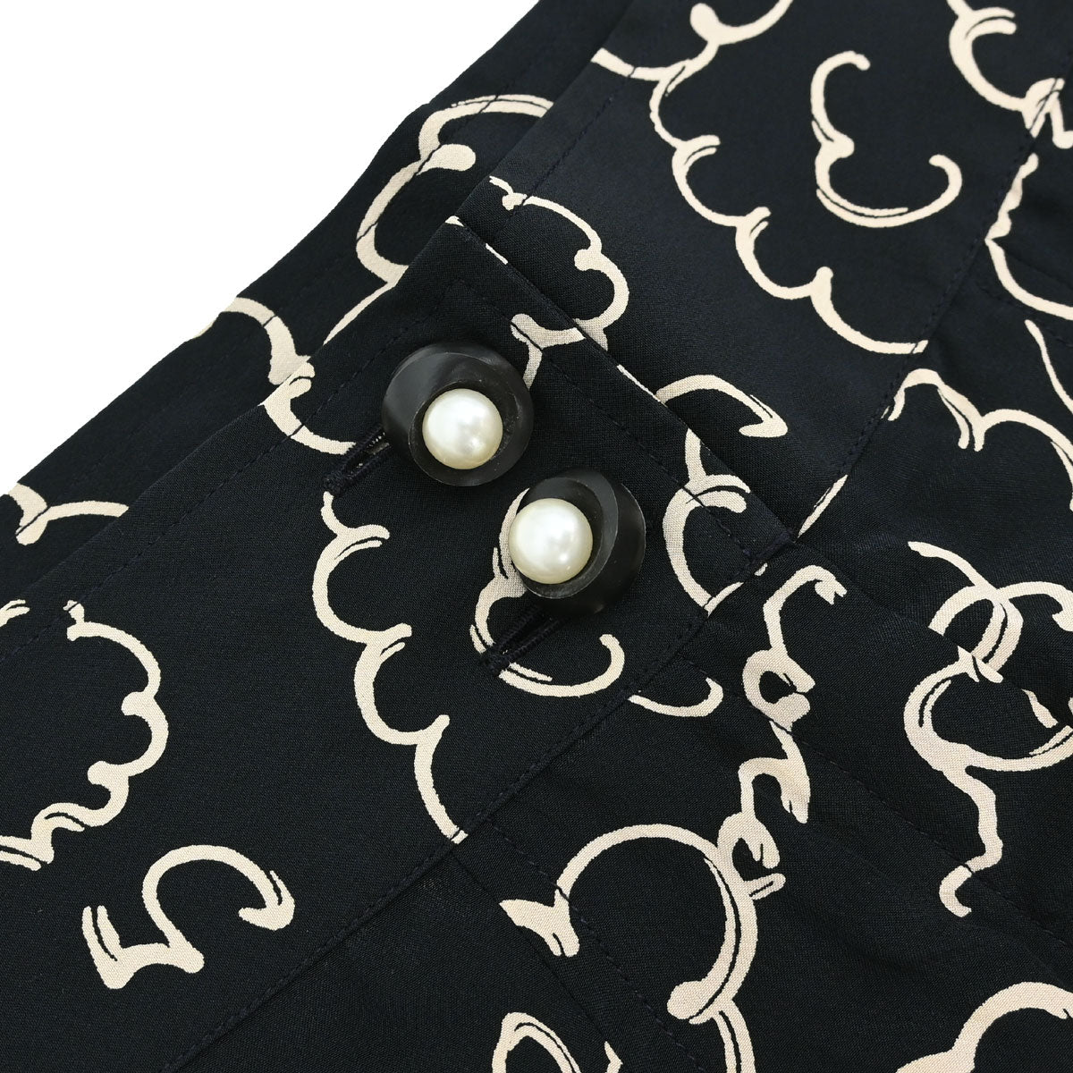 Chanel Short Pants All-over Print Black #38