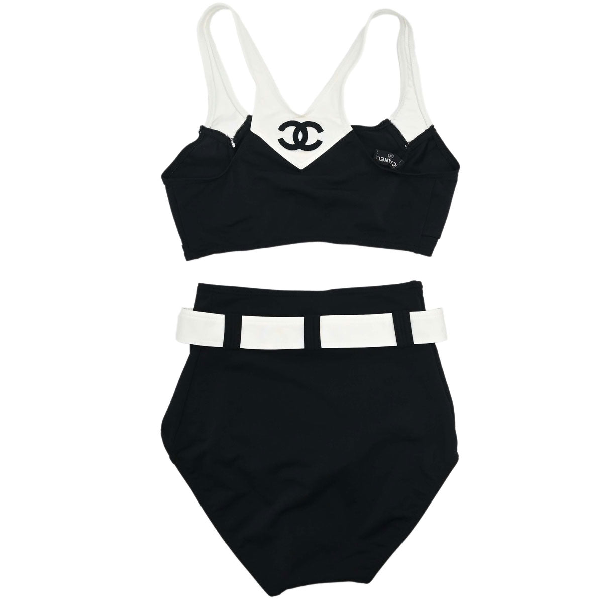 Chanel Swimwear Swimsuit Black White #36