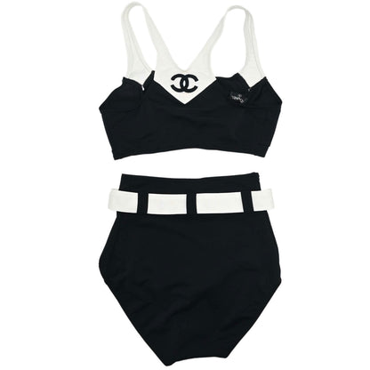 Chanel Swimwear Swimsuit Black White #36