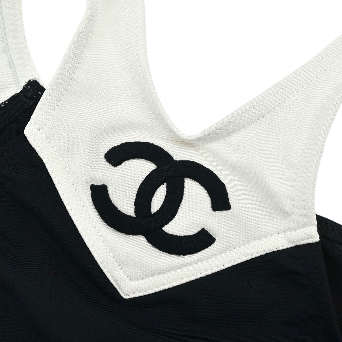 Chanel Swimwear Swimsuit Black White #36
