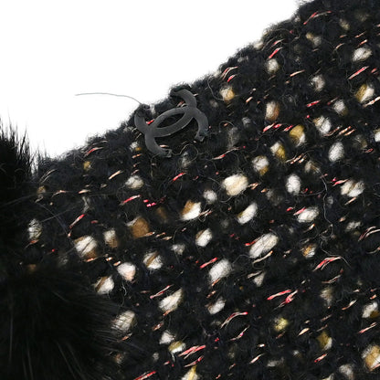 Chanel 2003 Mink Fur Trim Tweed Jacket #46
