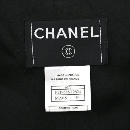 Chanel 2003 Mink Fur Trim Tweed Jacket #46
