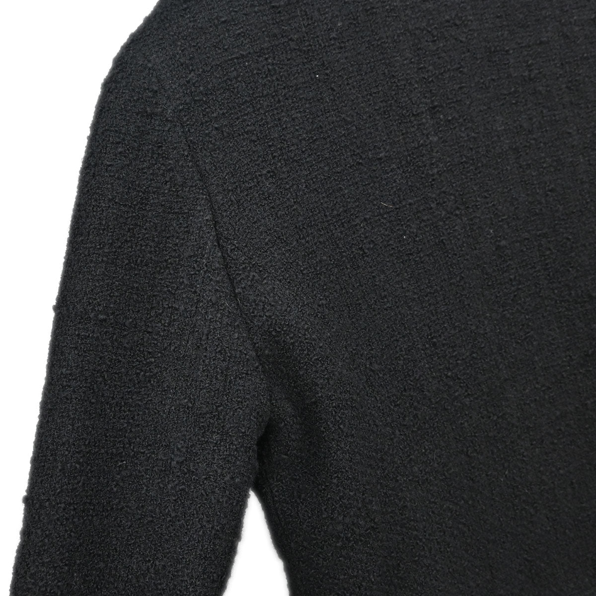 Chanel Collarless Tweed Jacket Black #40