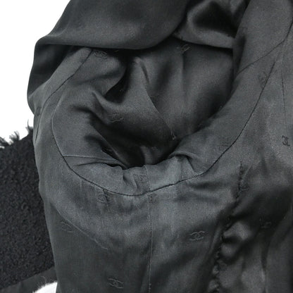 Chanel Collarless Tweed Jacket Black #40