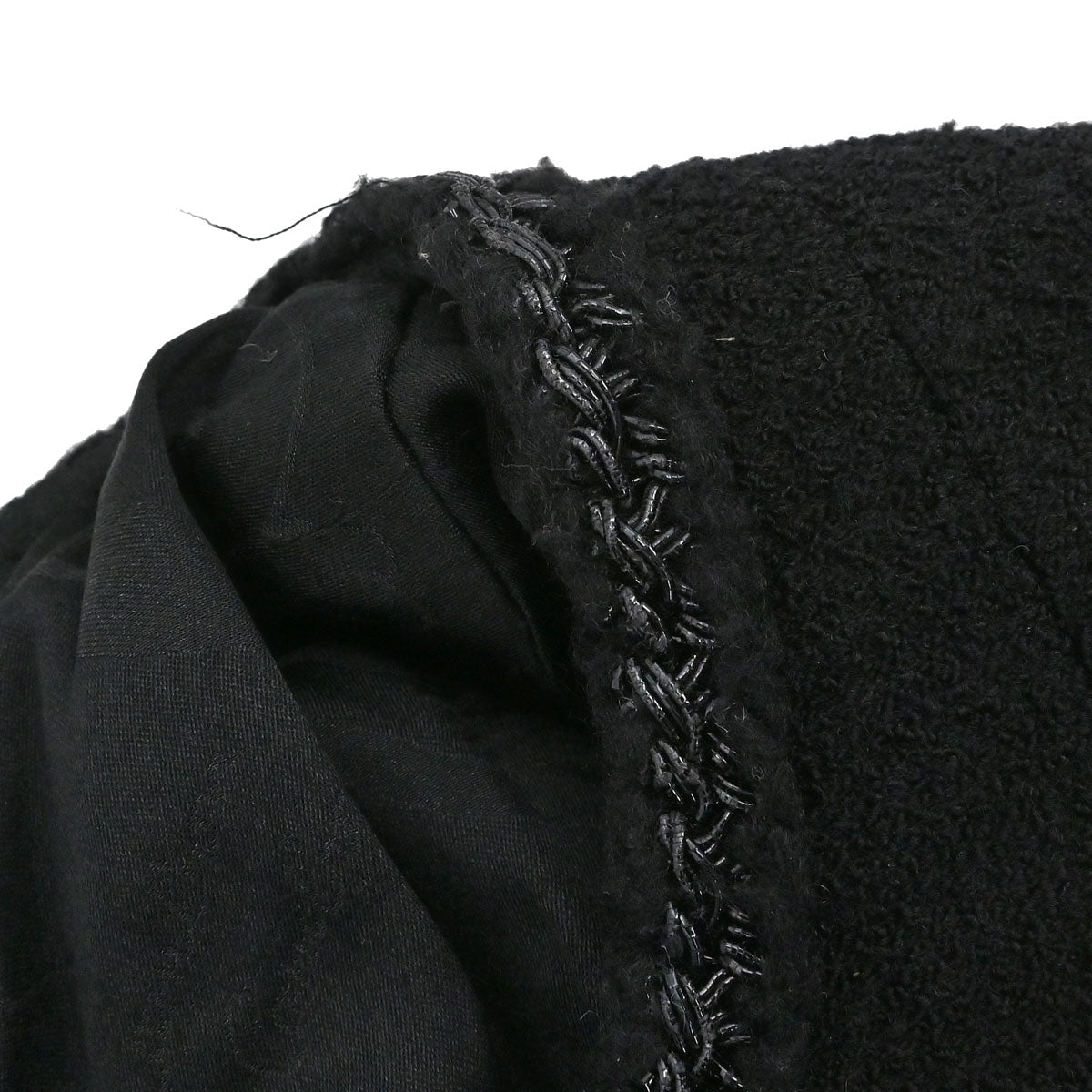 Chanel 2008 Collarless Tweed Jacket Black #46