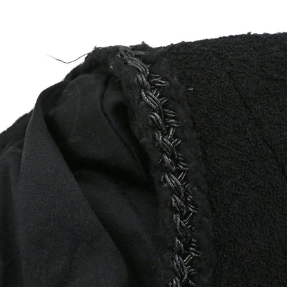 Chanel 2008 Collarless Tweed Jacket Black #46