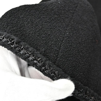 Chanel 2008 Collarless Tweed Jacket Black #46