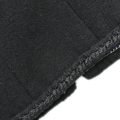 Chanel 2008 Collarless Tweed Jacket Black #46