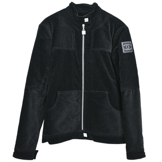 Chanel 2003 Sport Line Zip Up Jacket Black #36