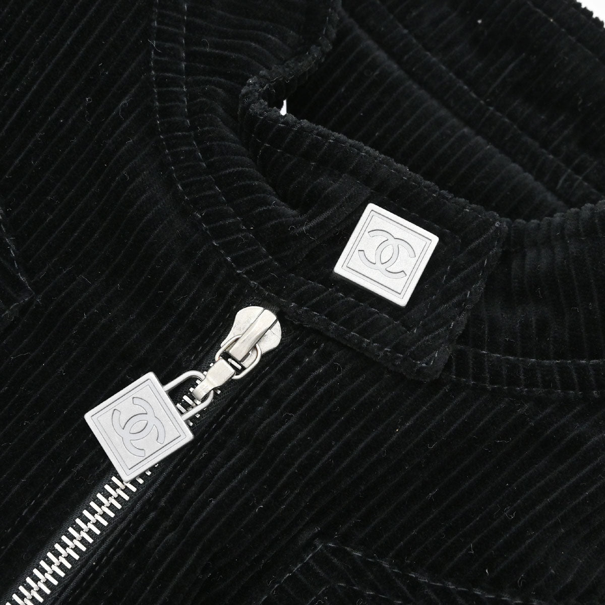 Chanel 2003 Sport Line Zip Up Jacket Black #36