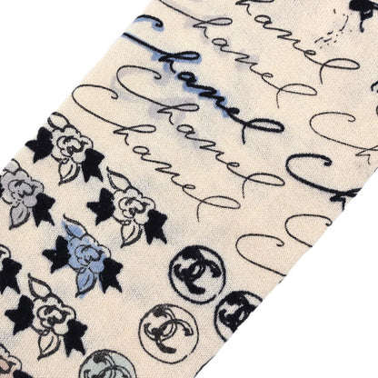 Chanel 2006 All-over Print Long Sleeve Top Light Beige #38