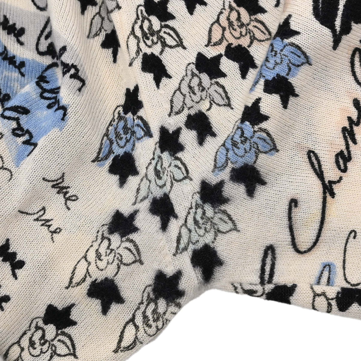 Chanel 2006 All-over Print Long Sleeve Top Light Beige #38