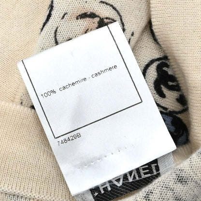 Chanel 2006 All-over Print Long Sleeve Top Light Beige #38