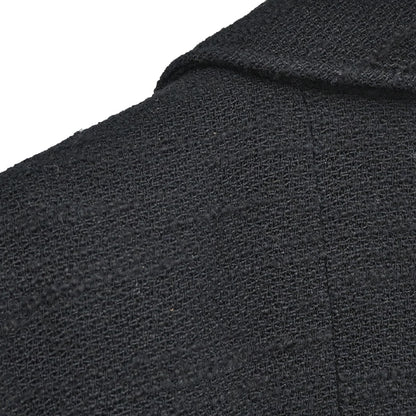 Chanel 1998 Double Breasted Tweed Jacket Black #44