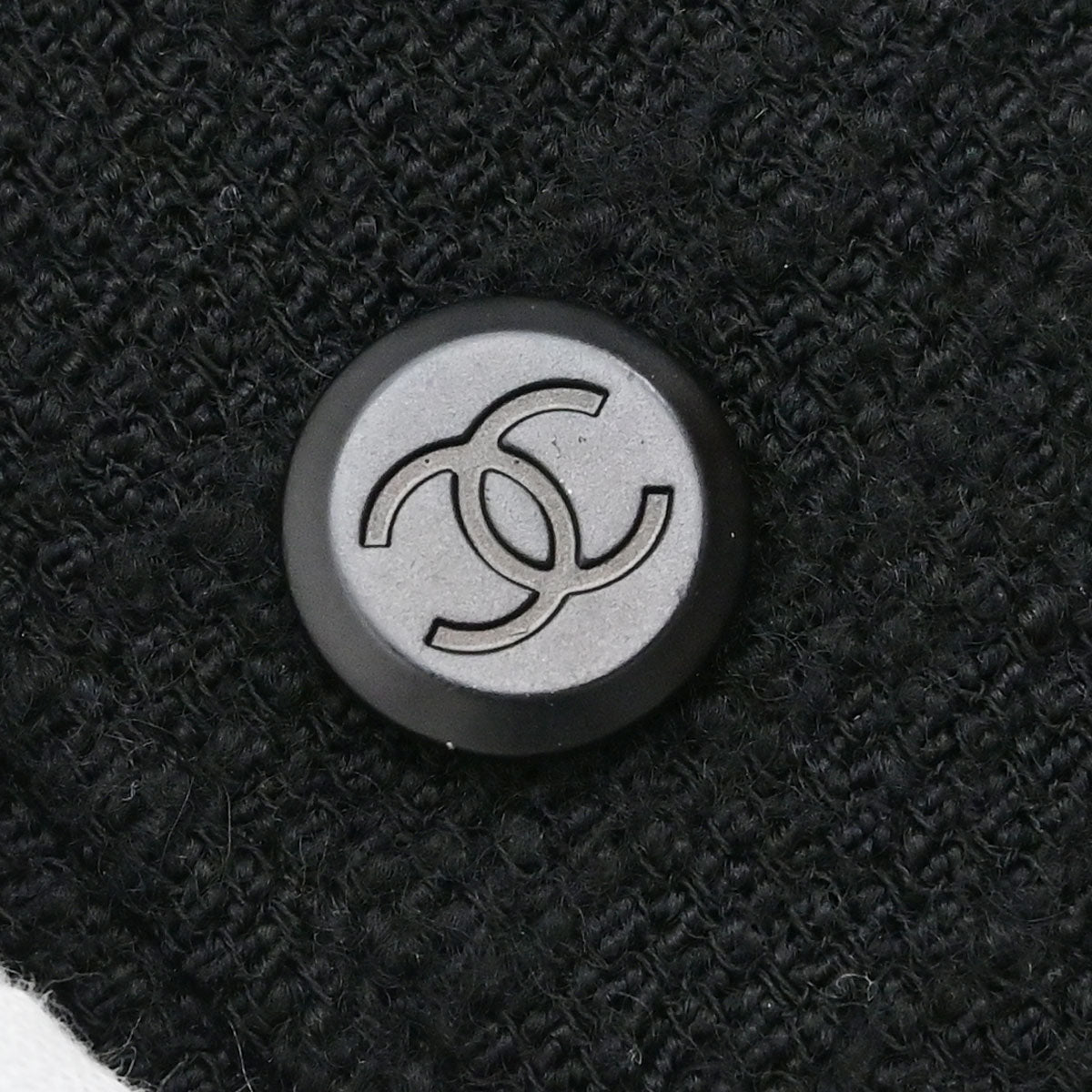 Chanel 1998 Double Breasted Tweed Jacket Black #44