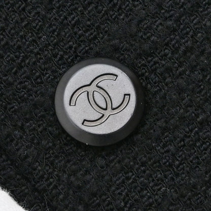 Chanel 1998 Double Breasted Tweed Jacket Black #44
