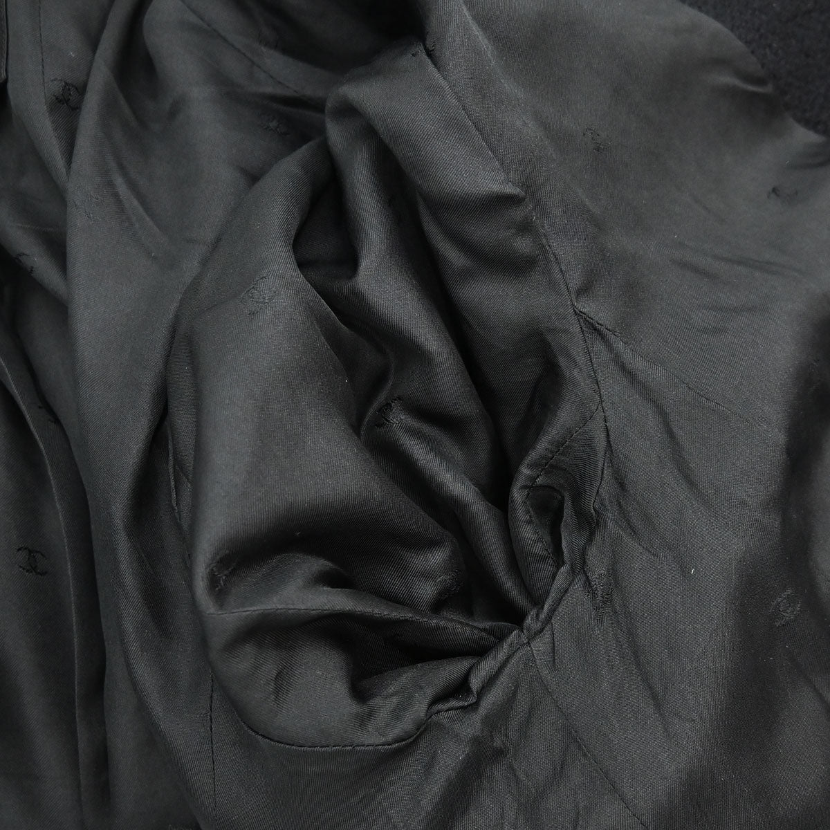 Chanel 1998 Double Breasted Tweed Jacket Black #44