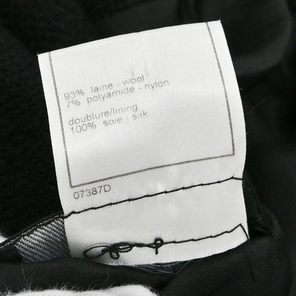 Chanel 1998 Double Breasted Tweed Jacket Black #44