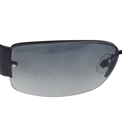 Chanel Sunglasses Eyewear Black Rhinestone 62□16 125 Small Good