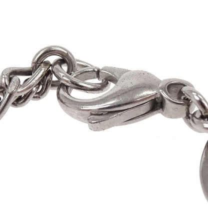 Chanel CC Chain Necklace Pendant Silver 06P
