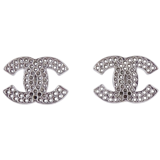 Chanel CC Clip-On Earrings Silver 03P