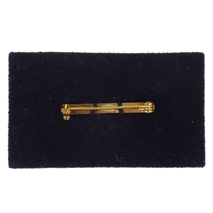 Chanel Bicolour Bag Brooch Pin Black White Gold Beads 02A