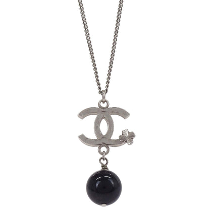 Chanel CC Chain Necklace Pendant Silver B13K