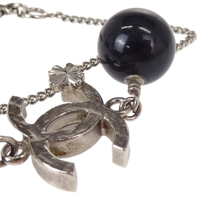 Chanel CC Chain Necklace Pendant Silver B13K