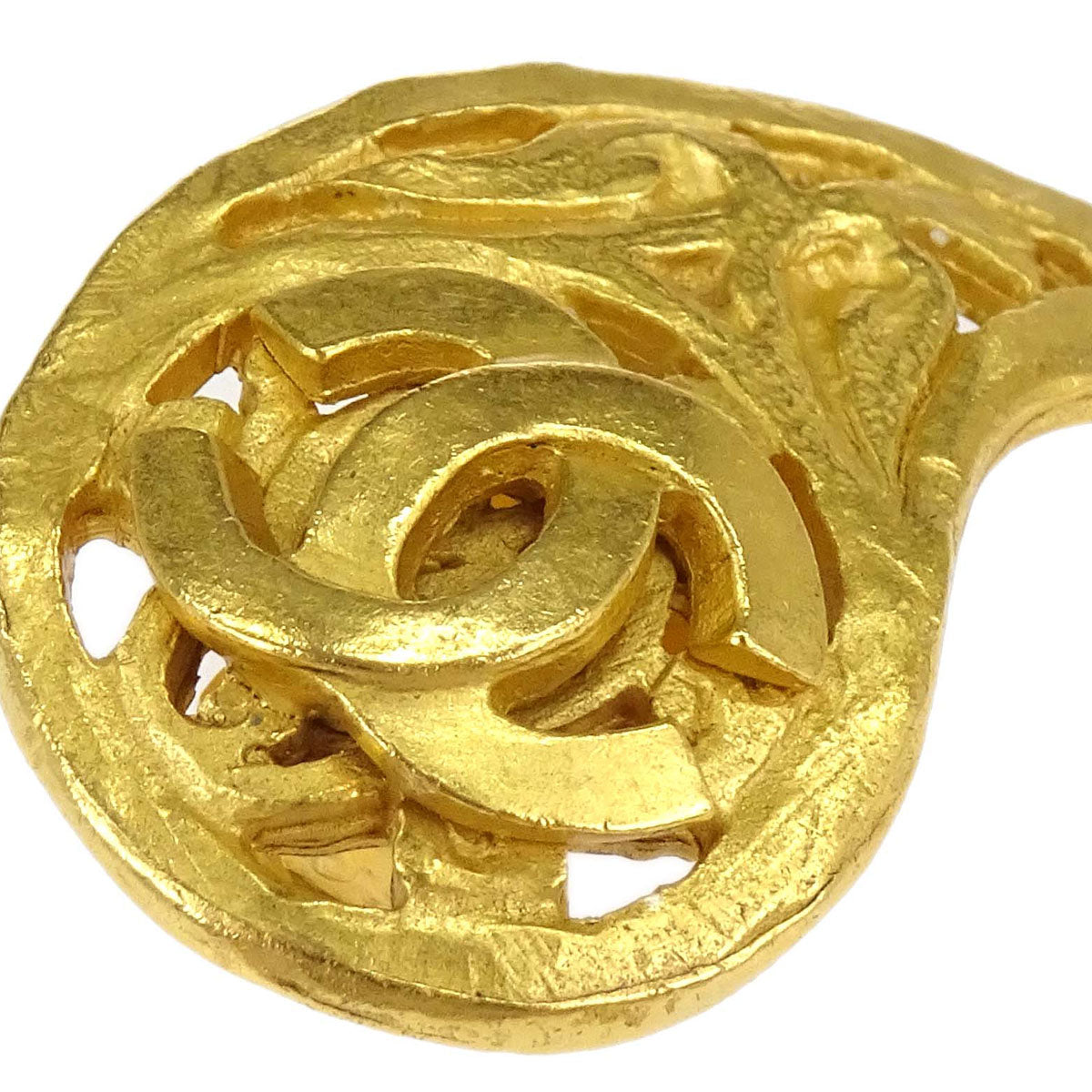 Chanel CC Paisley Clip-On Earrings 95A
