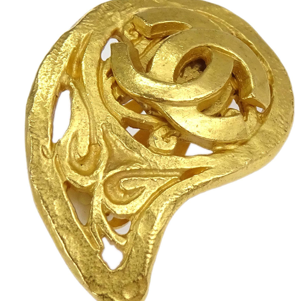 Chanel CC Paisley Clip-On Earrings 95A