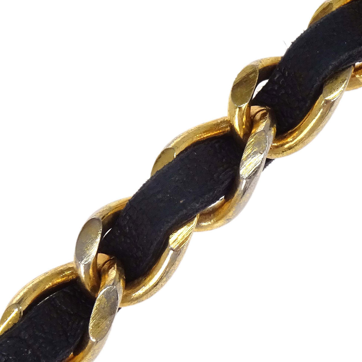Chanel Chain Belt Medallion Gold Black Small Good
