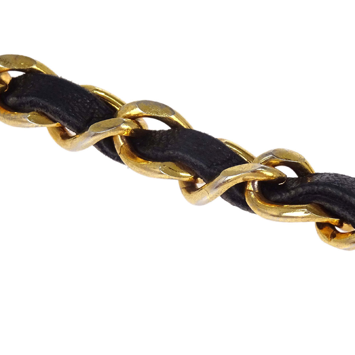 Chanel Chain Belt Medallion Gold Black Small Good