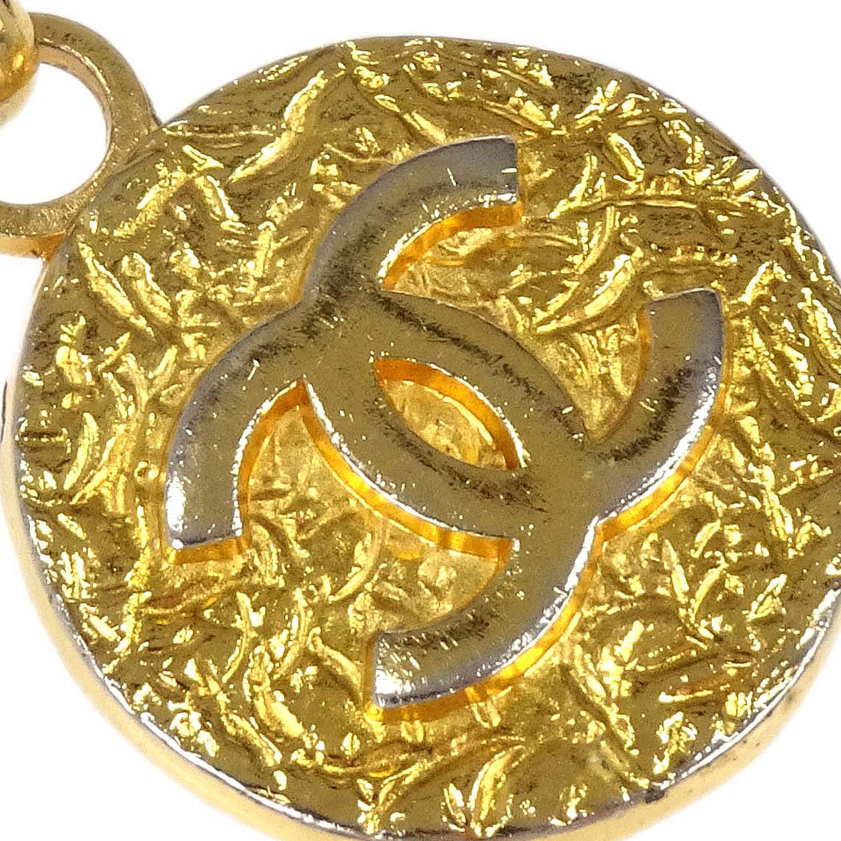 Chanel Chain Belt Medallion Gold Black Small Good