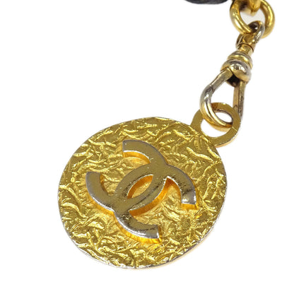 Chanel Chain Belt Medallion Gold Black Small Good